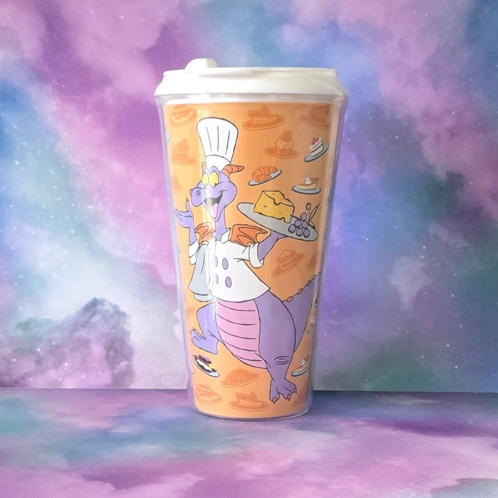 2019 EPCOT Disney Food & Wine Festival FIGMENT‎ Plastic Drink Tumbler Cup Orange